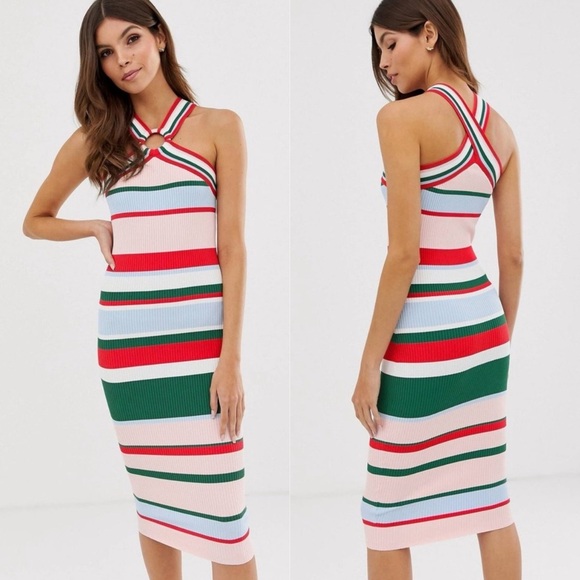Ted Baker Lyndiaa Tutti Frutti Bodycon Ribbed Knit Sweater Dress 4 - Picture 1 of 7